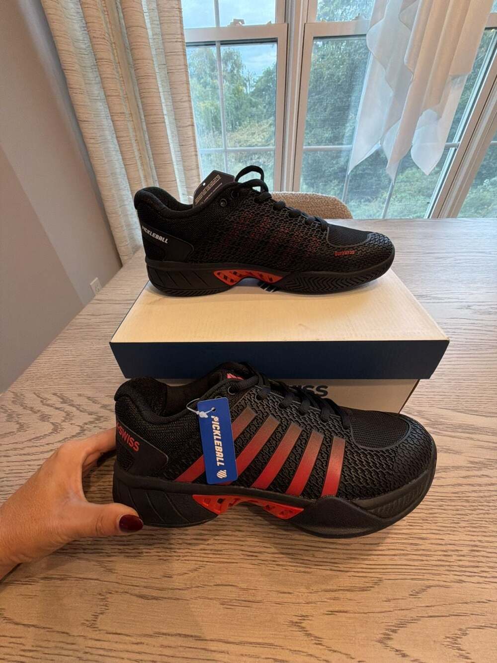 K-Swiss Express Light Pickleball Size 7.5 Men's Black/Lollipop Shoes